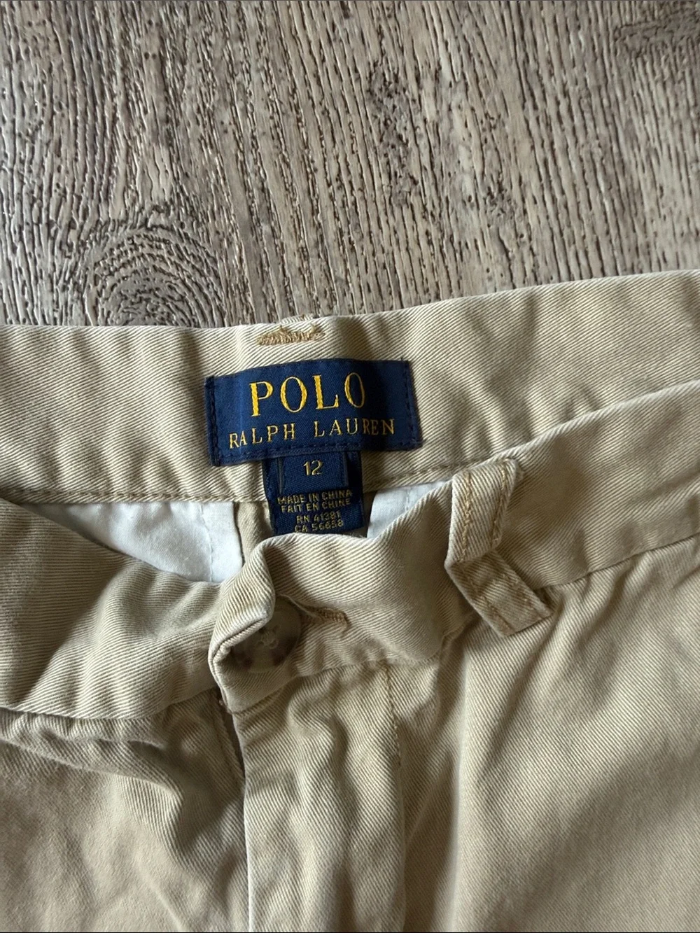 Polo by Ralph Lauren Men’s Tan Flat-Front Cotton Shorts